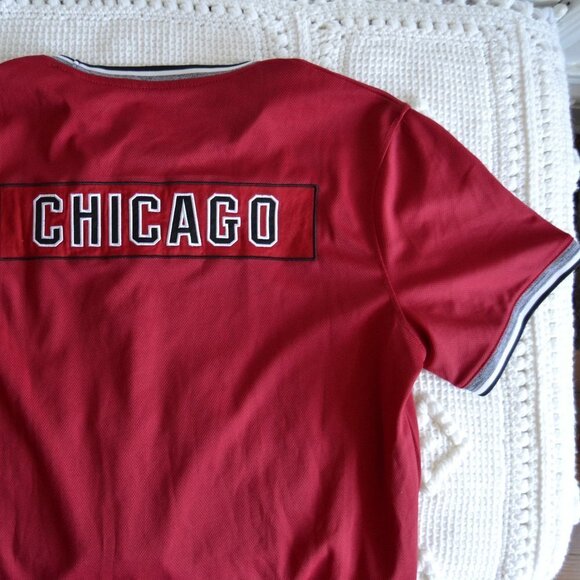 Carbon "Chicago" Embroidered Short Sleeve Jersey Tee Size Large - Picture 12 of 14